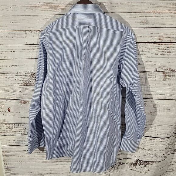 Roundtree Yorke Fitted Pinstriped Button Down - 17.5 - 35 - Picture 3 of 3